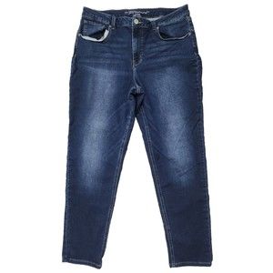 Maurices Jeans M Jeans Sz 16 Reg Womens High Rise Dark Wash Blue Denim Jeggings